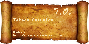 Takács Oszvalda névjegykártya